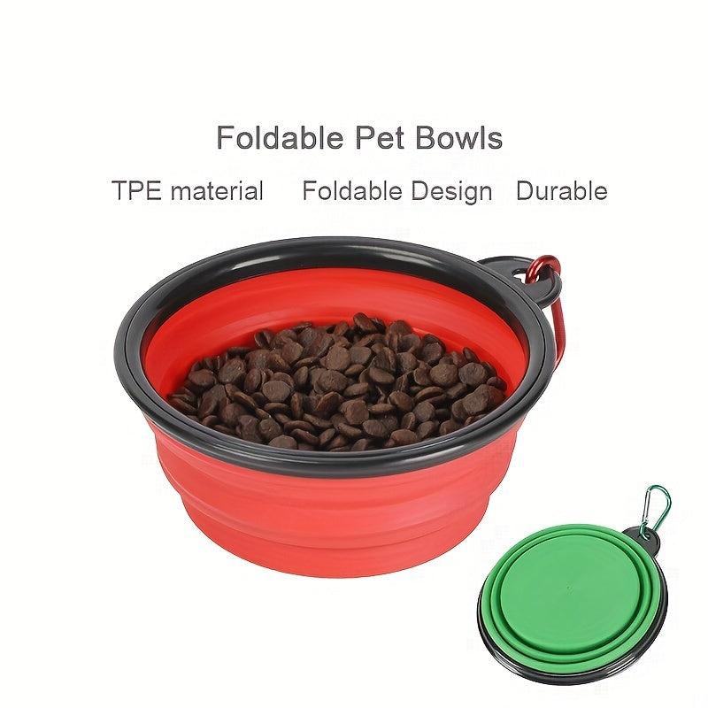 Collapsible Dog Bowl, Portable Folding Pet Travel Bowl for Food & Water