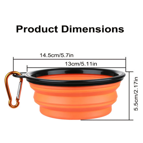 Collapsible Dog Bowl, Portable Folding Pet Travel Bowl for Food & Water