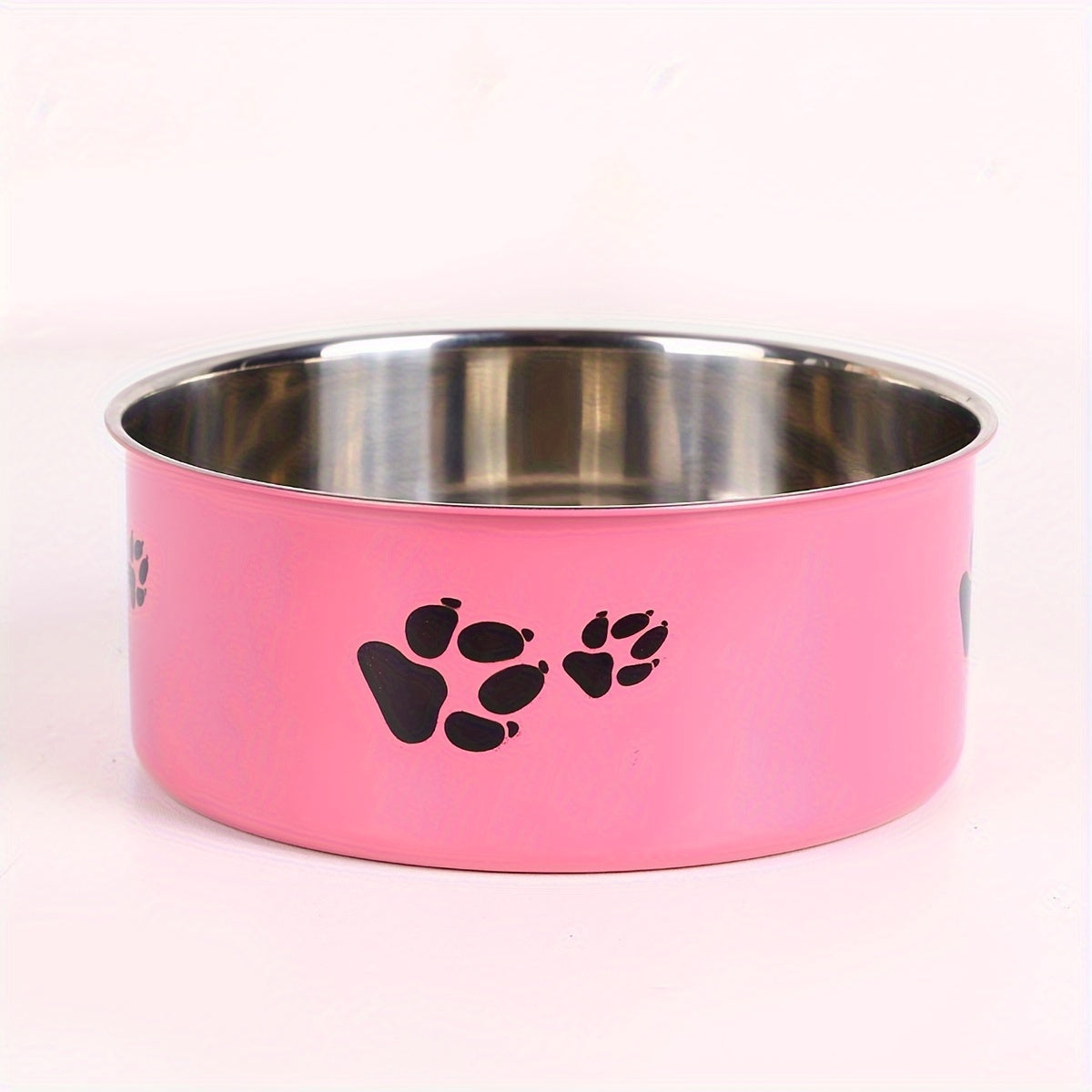 Stainless Steel Dog Bowl, Non-Slip Paw Print Food & Water Bowl