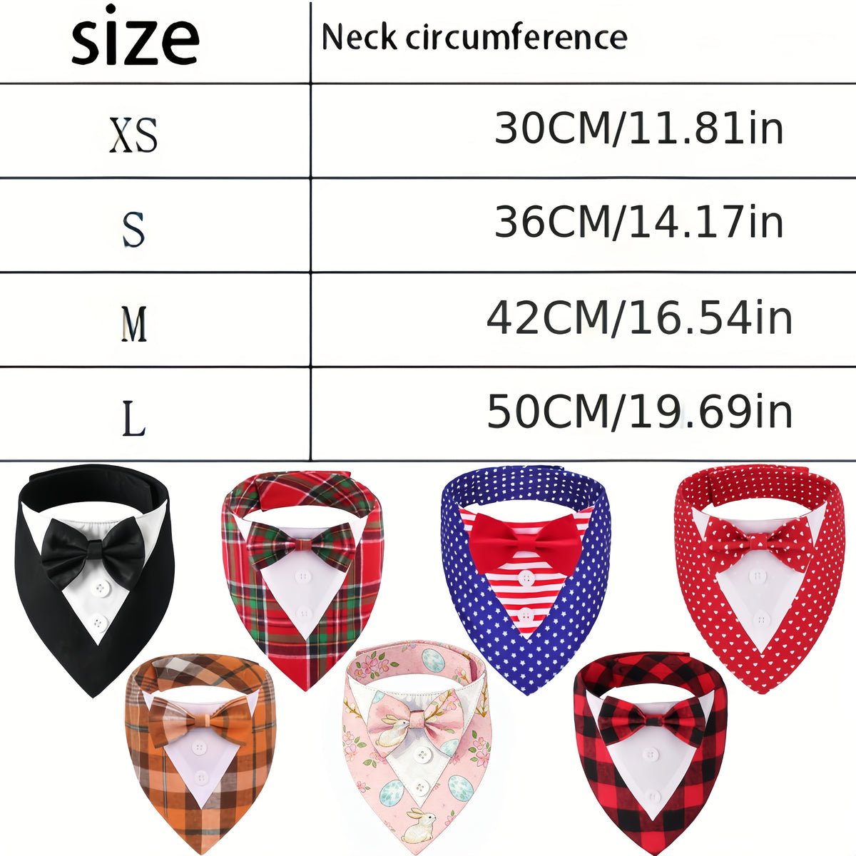 Pet Plaid Bow Tie Collar Scarf for Dogs & Cats