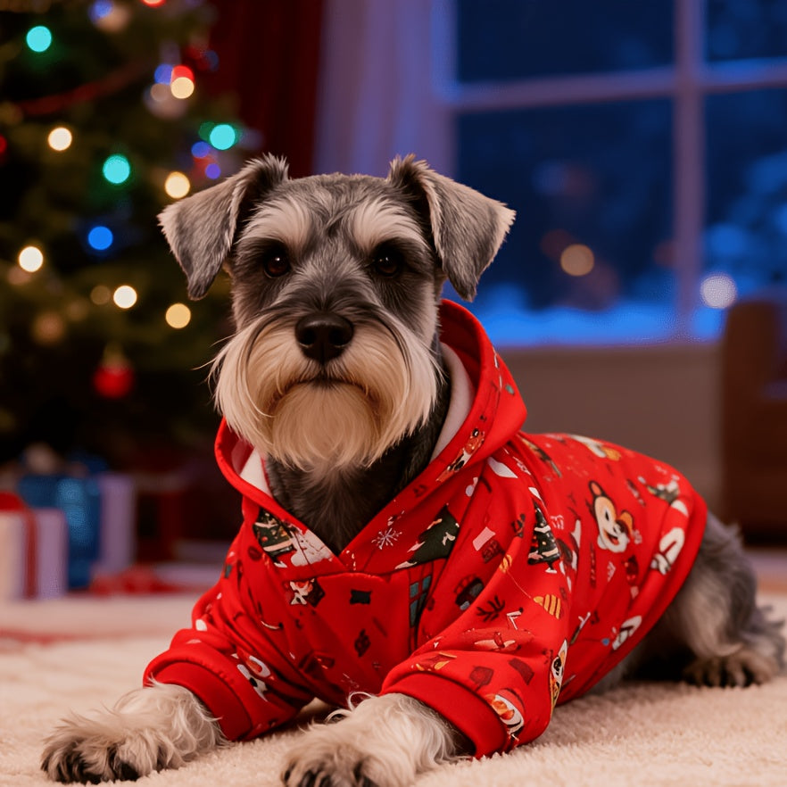 Christmas Hooded Sweatshirt for Small Dogs & Cats