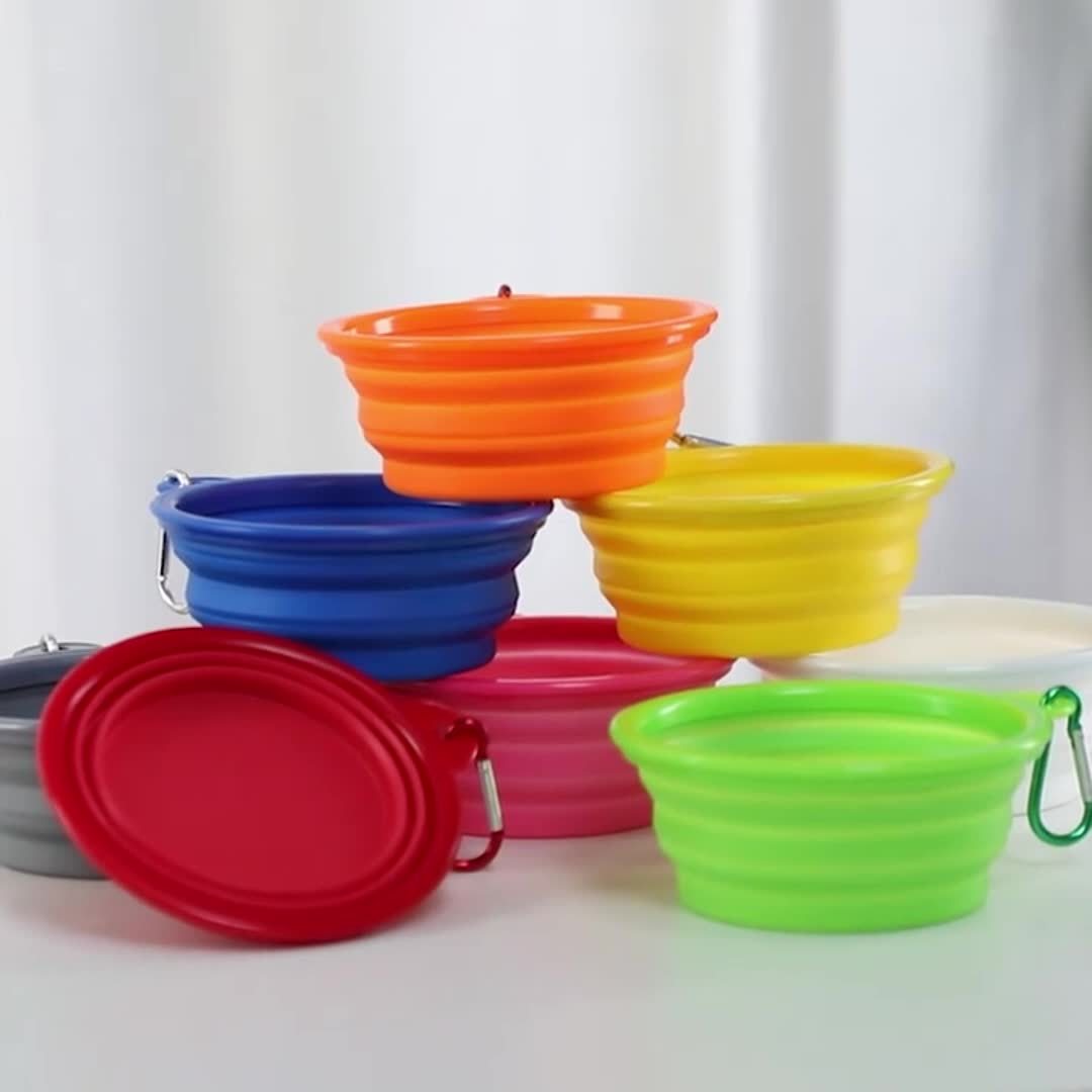 Collapsible Dog Bowl, Portable Folding Pet Travel Bowl for Food & Water