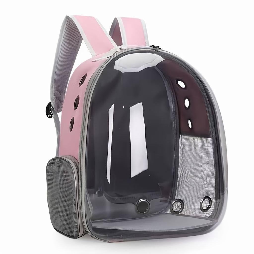 Space Capsule Pet Backpack, Breathable Transparent Carrier for Cats & Dogs