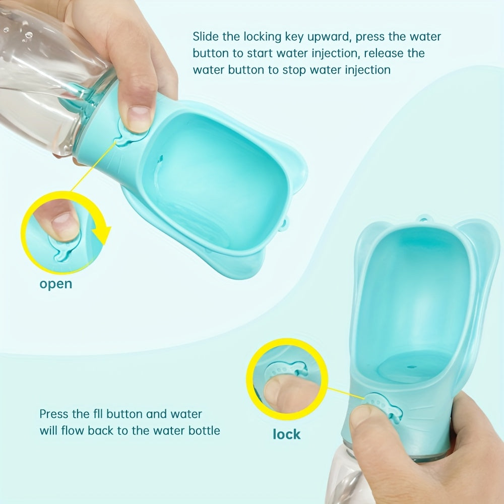 Portable Pet Water Bottle With Food Container