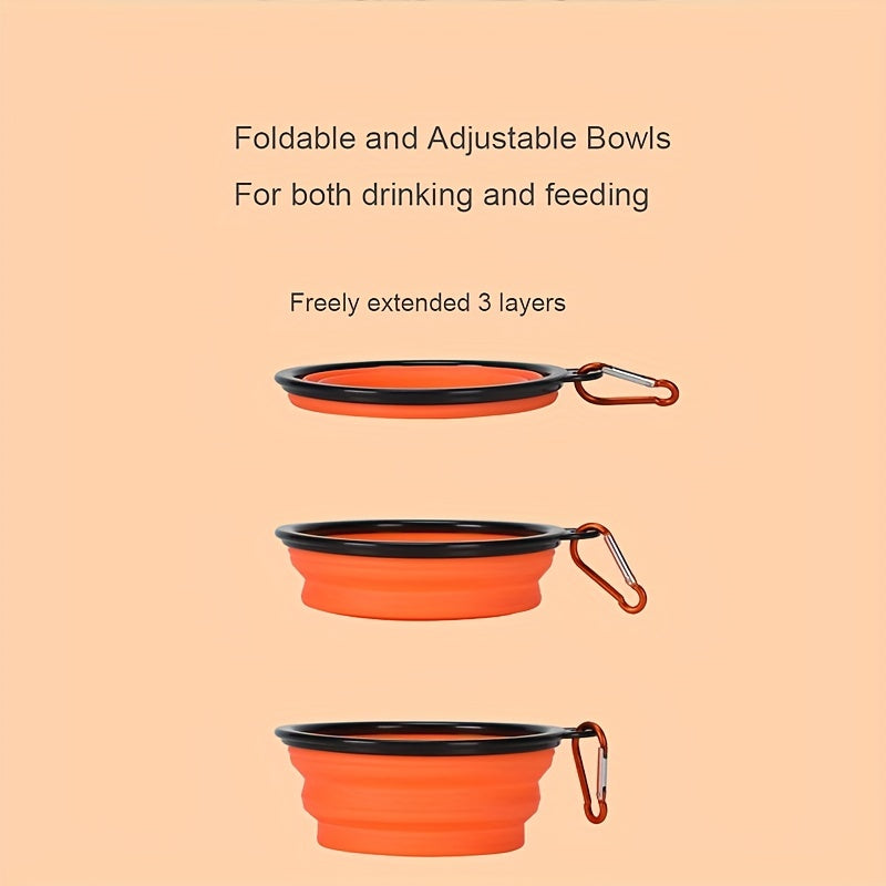 Collapsible Dog Bowl, Portable Folding Pet Travel Bowl for Food & Water