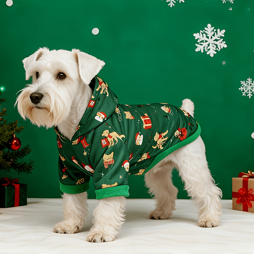 Christmas Hooded Sweatshirt for Small Dogs & Cats