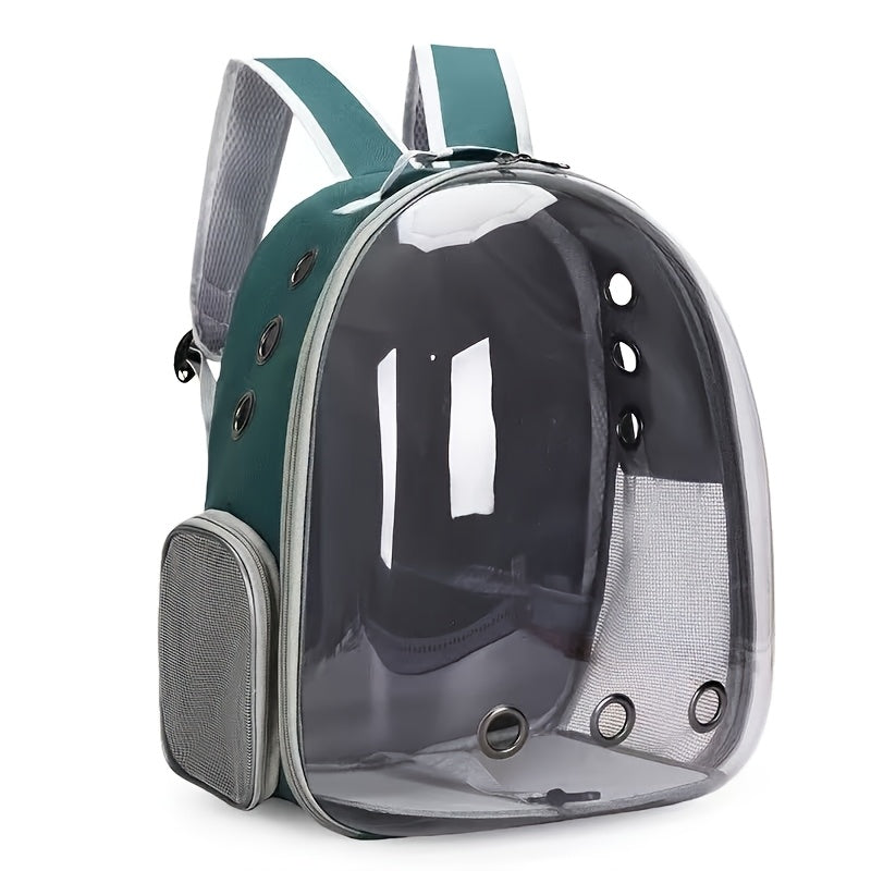 Space Capsule Pet Backpack, Breathable Transparent Carrier for Cats & Dogs