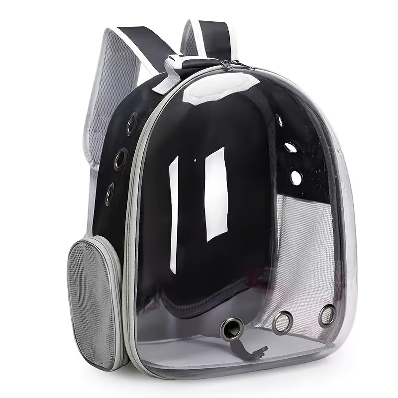 Space Capsule Pet Backpack, Breathable Transparent Carrier for Cats & Dogs