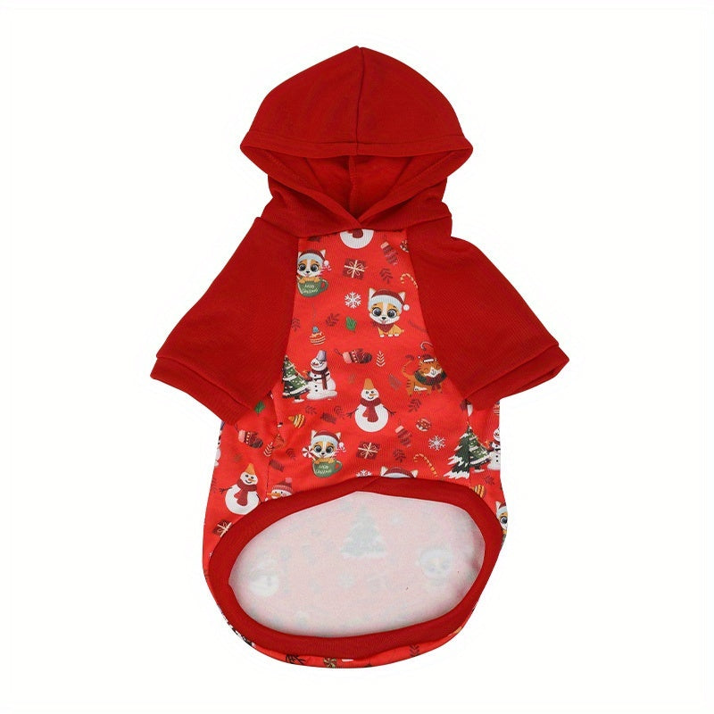 Christmas Hooded Sweatshirt for Small Dogs & Cats