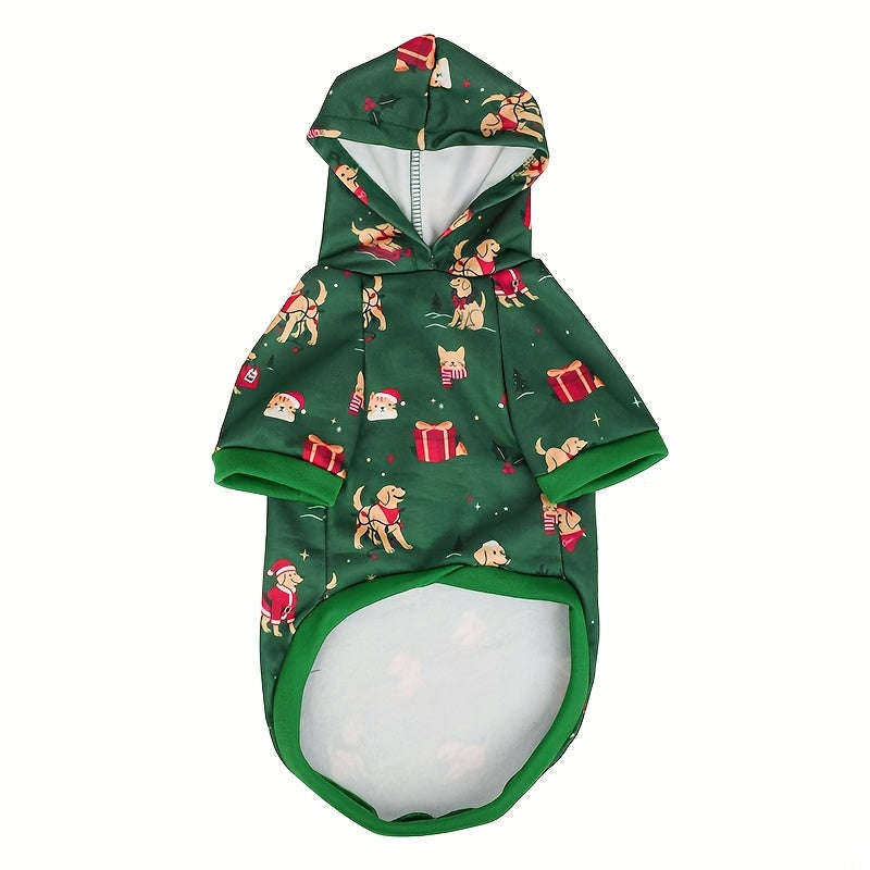 Christmas Hooded Sweatshirt for Small Dogs & Cats